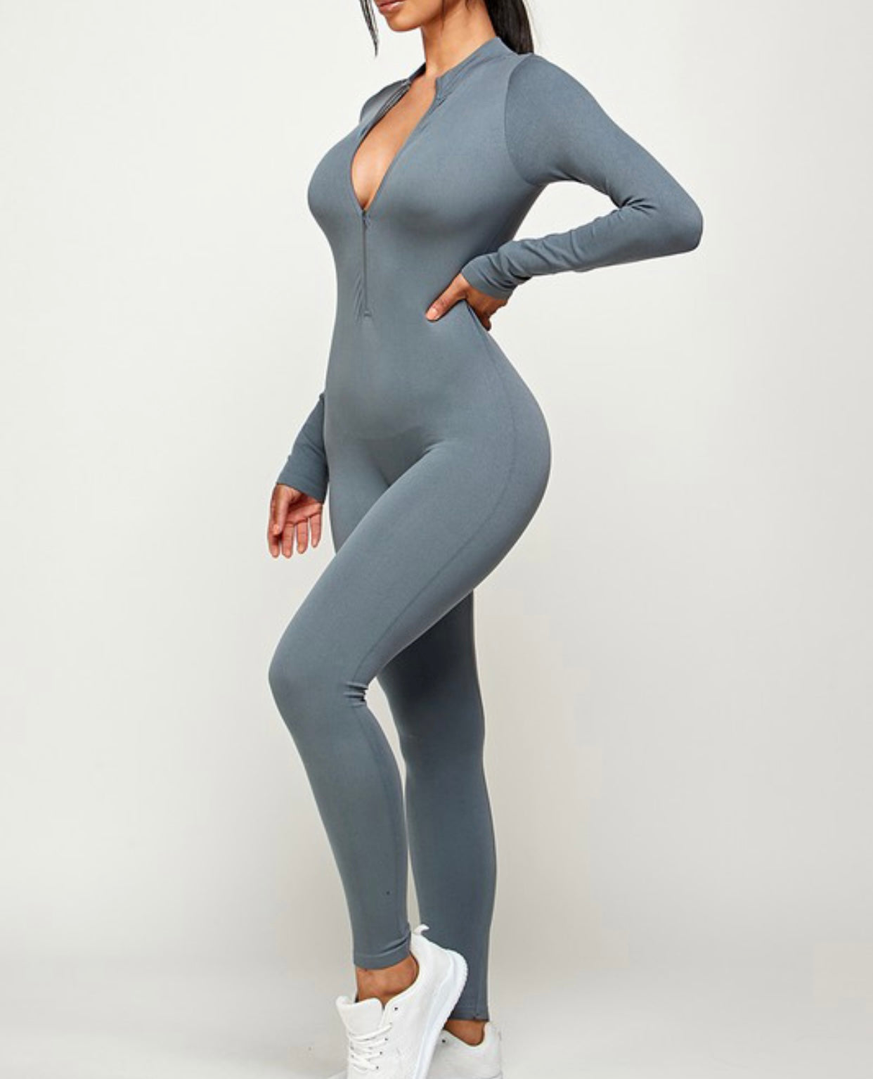 Gray Bodysuit – DIAMANTÉ BY DANIELA